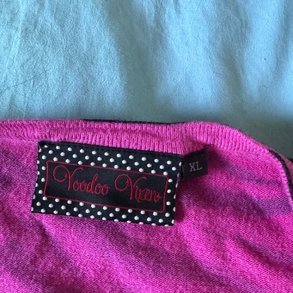Voodoo Vixen Pink Knit Cardigan - Picture 2 of 2